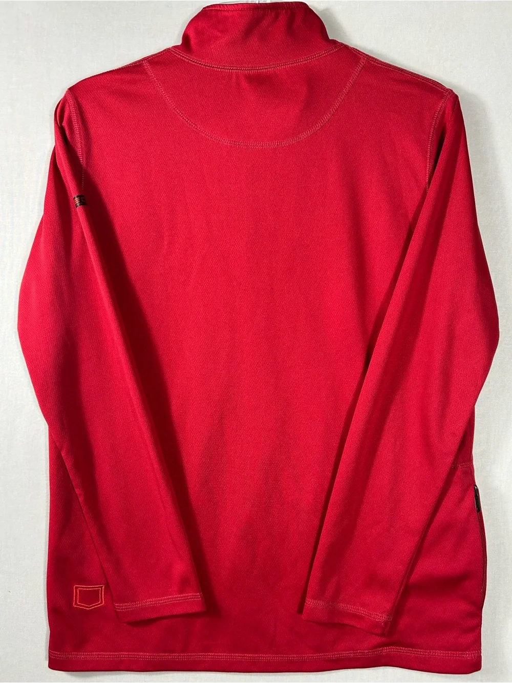 SCOTTeVEST Mens Small Red Pullover 1/4 Zip TEC Long Sleeve Performance